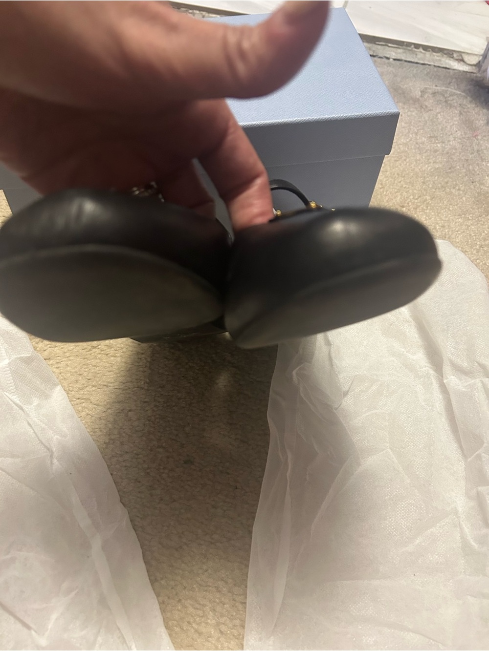 AUTHENTIC PRADA black leather Mary Jane flats. - Picture 10 of 16